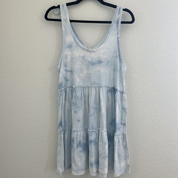 NWT - Juniors' Cotton Tiered Tie Dyed Cover-Up Dress - Picture 5 of 5